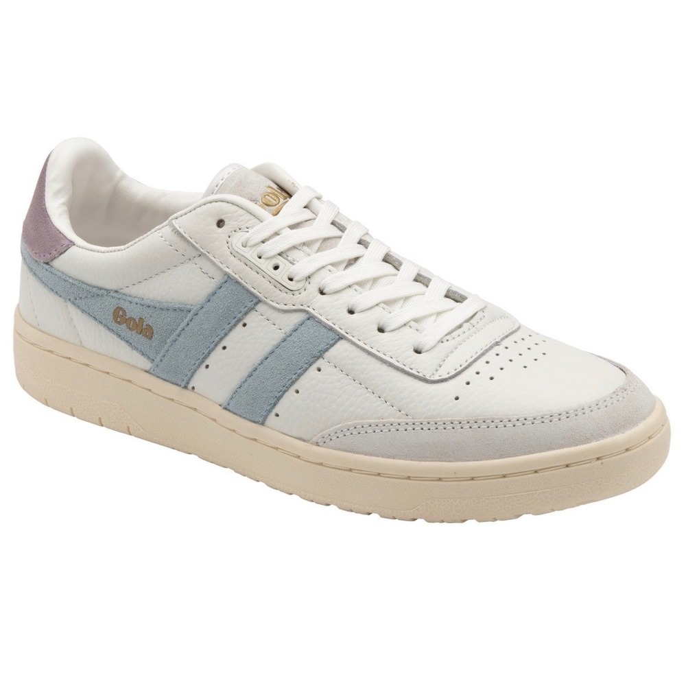 Gola Falcon Leather Sneakers Women 7 White Blue Retro Gorpcore Y2k Steeetwear